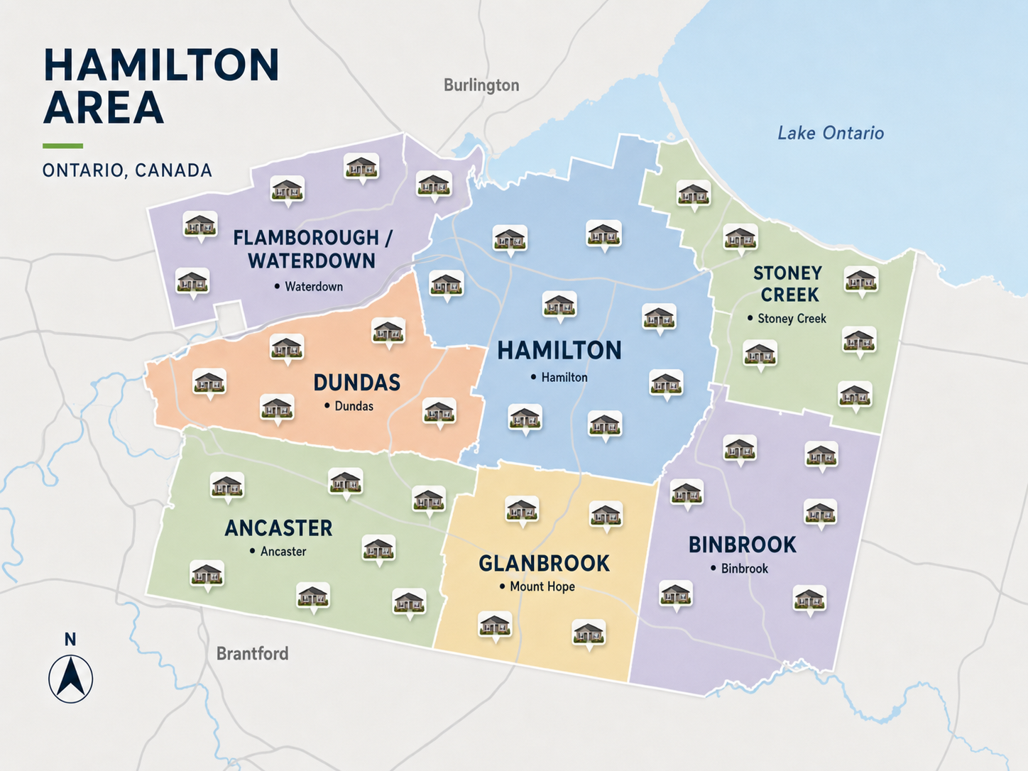 Bungalow Map of the Hamilton Area