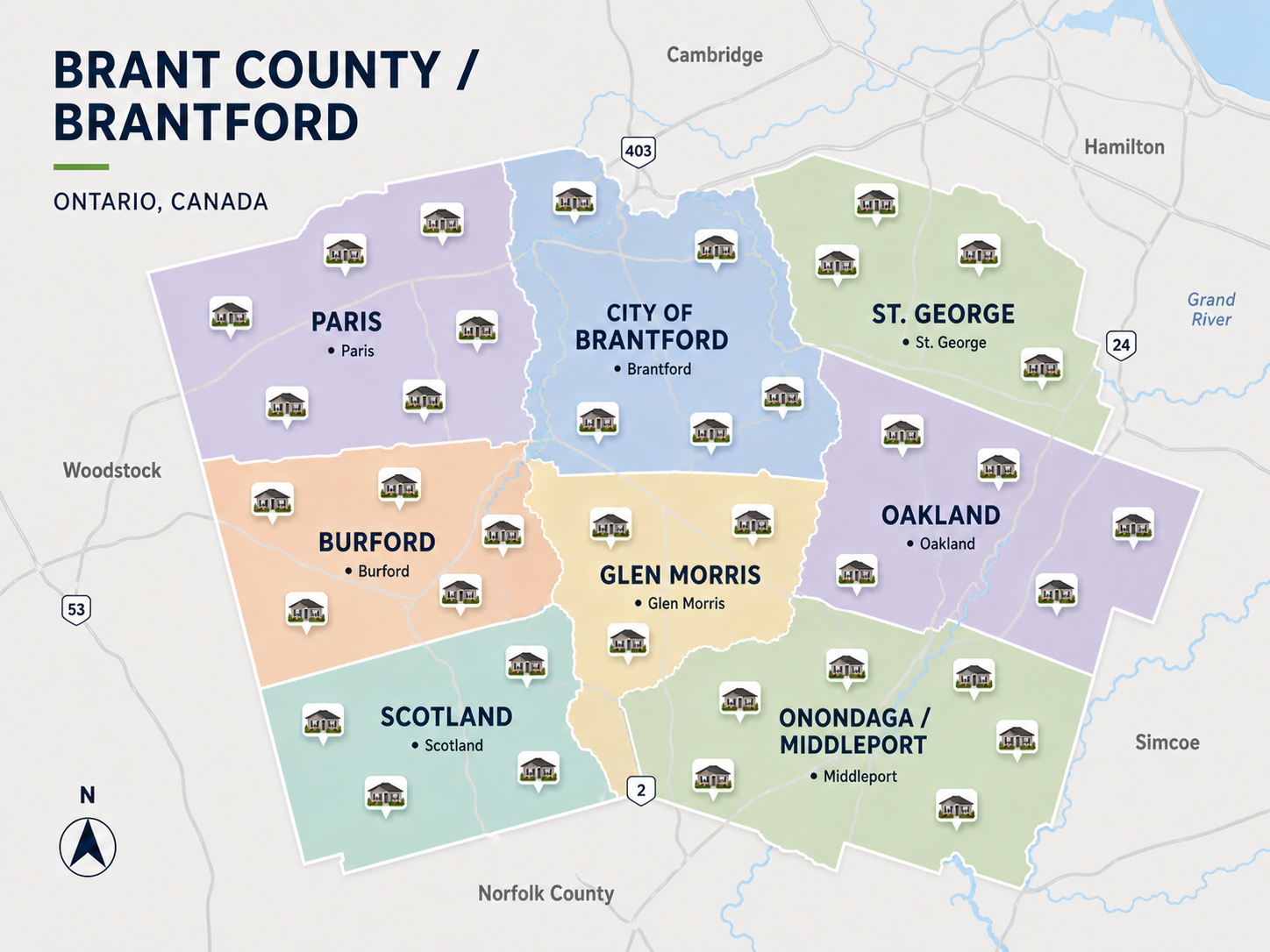 Bungalows in Brantford / Brant County