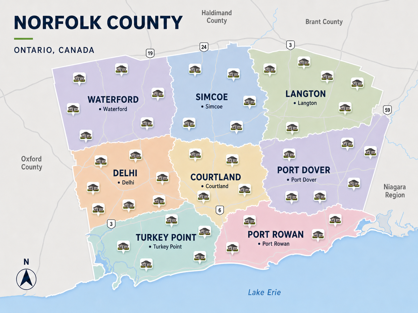 Bungalow listings for sale in the Norfolk County