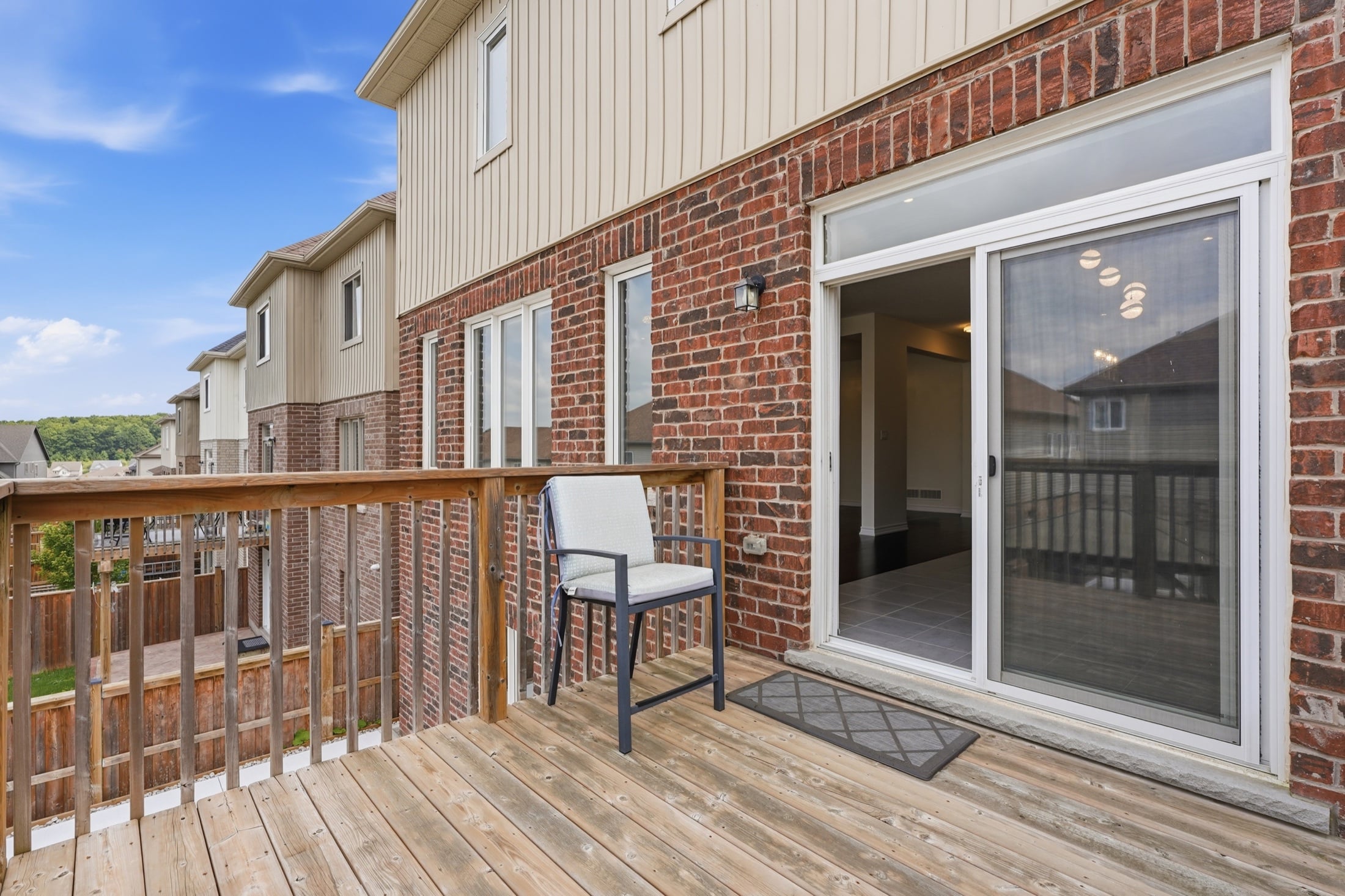 Rear deck and brick exterior