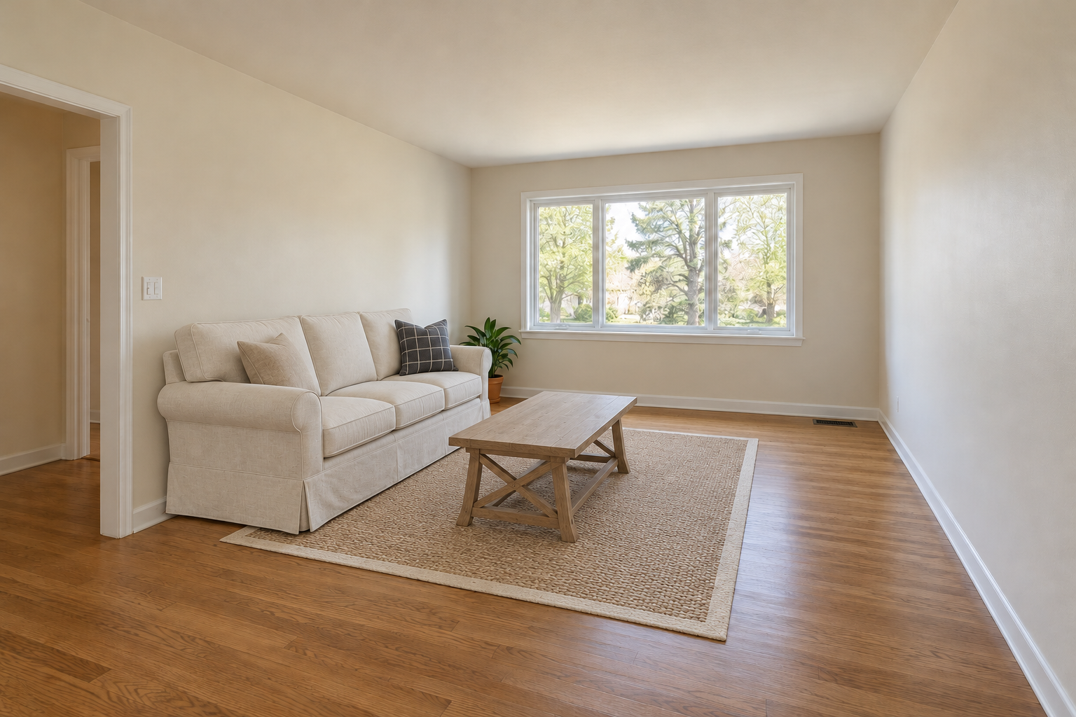Modern Farmhouse AI-generated staging example