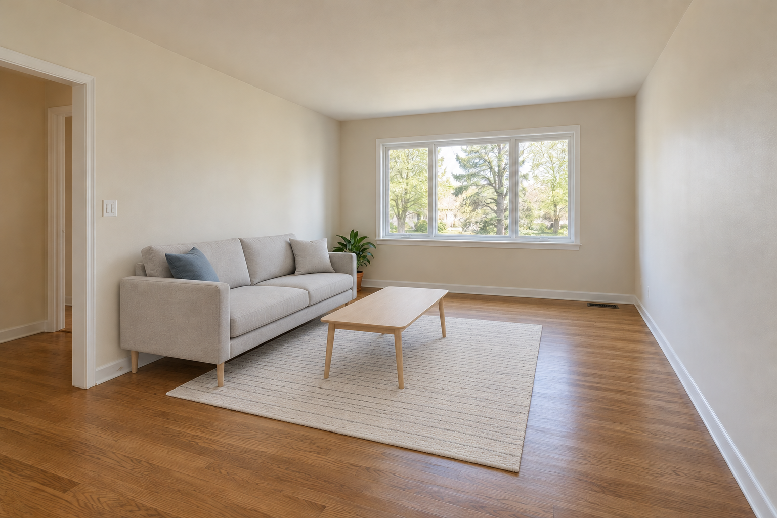 Scandinavian AI-generated staging example