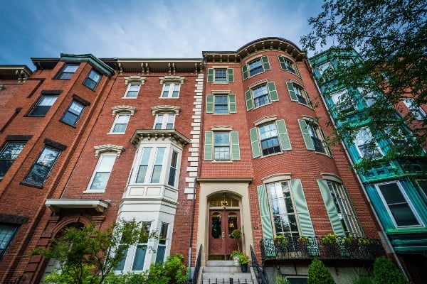 Houses in Bunker Hill, Charlestown, Boston, Massachusetts.