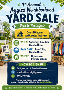 Aggies Yard Sale 2026