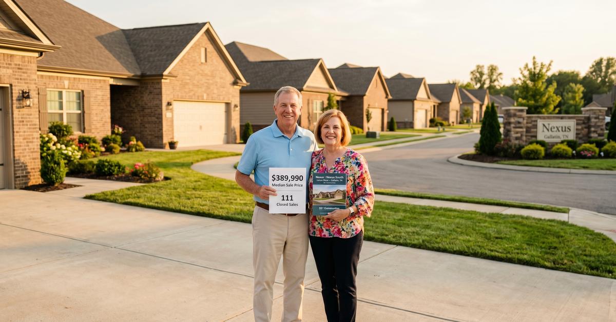 Best 55+ Communities in Gallatin TN  Nexus, Nexus South, and Lenox Place Compared  2026 Market Data