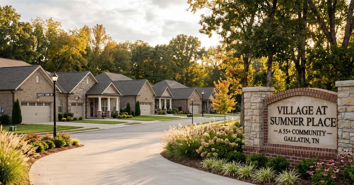 Home options at $400,000 in Gallatin TN 37066 showing new construction and resale choices for downsizers