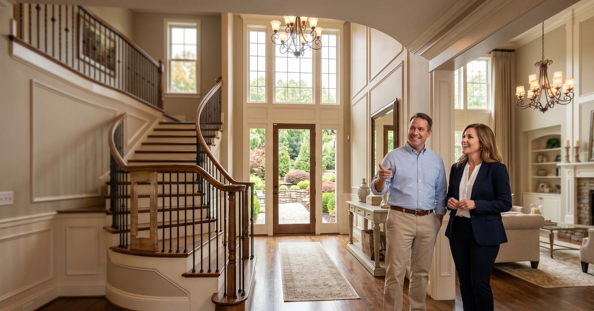 Luxury home interior buyers tour in Gallatin TN comparing value versus Brentwood and Franklin