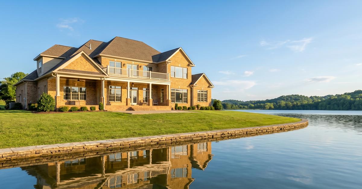 Old Hickory Lake lakefront home without private dock in Gallatin TN 37066 waterfront