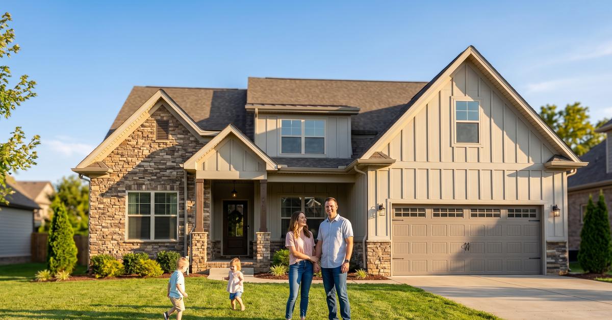 Craftsman-style homes in The Paddock at Kennesaw Farms Gallatin TN 37066 Station Camp school zone townhomes and single-family