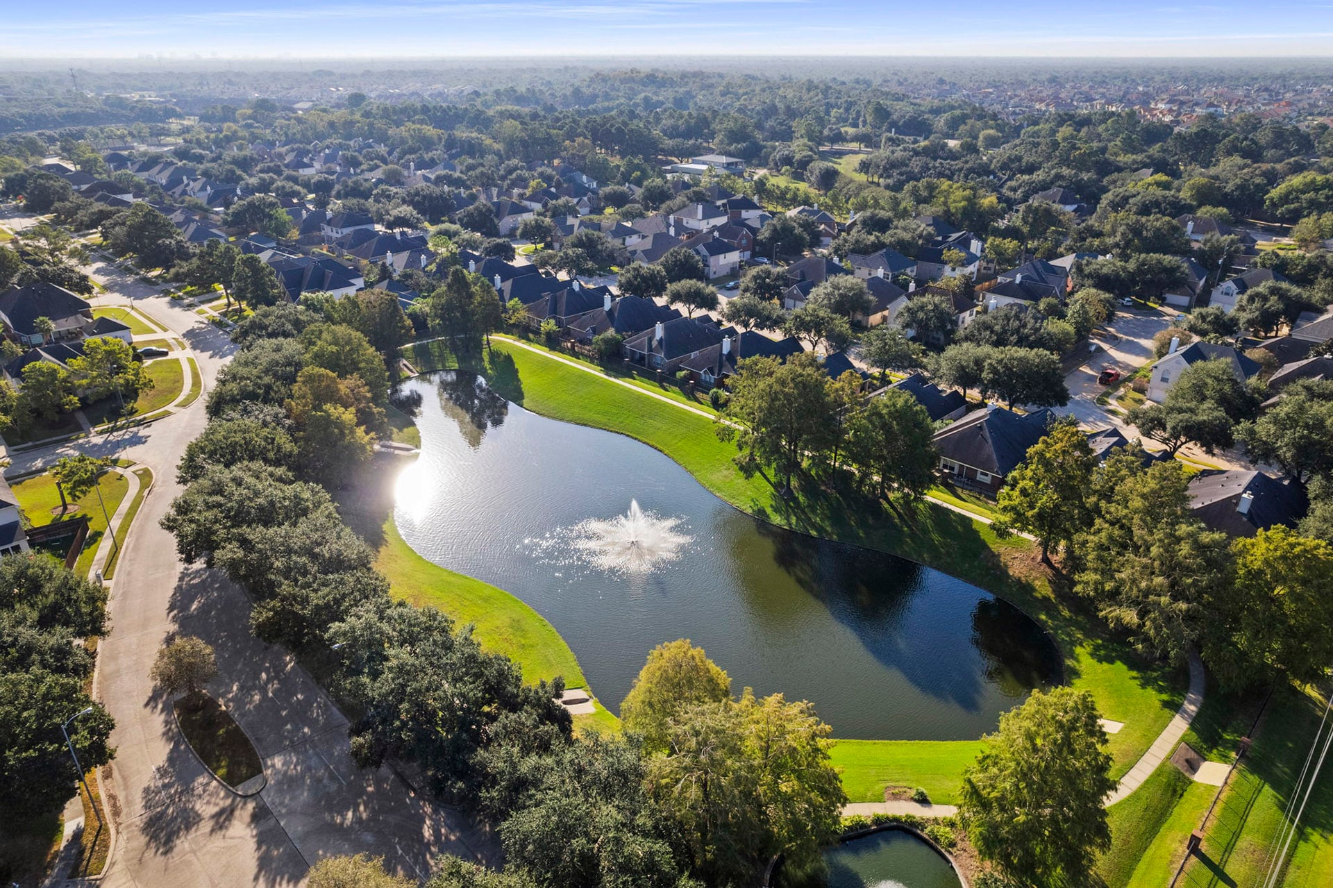 Katy, Texas, neighborhood aerial view