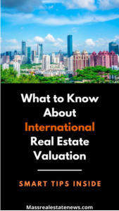 large city in the background with text in the foreground what to know about international real estate valuation