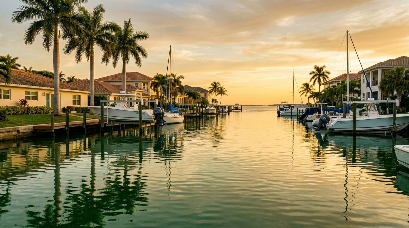 Naples waterfront homes for sale — deep-water canal with bridge-free Gulf access and private dock