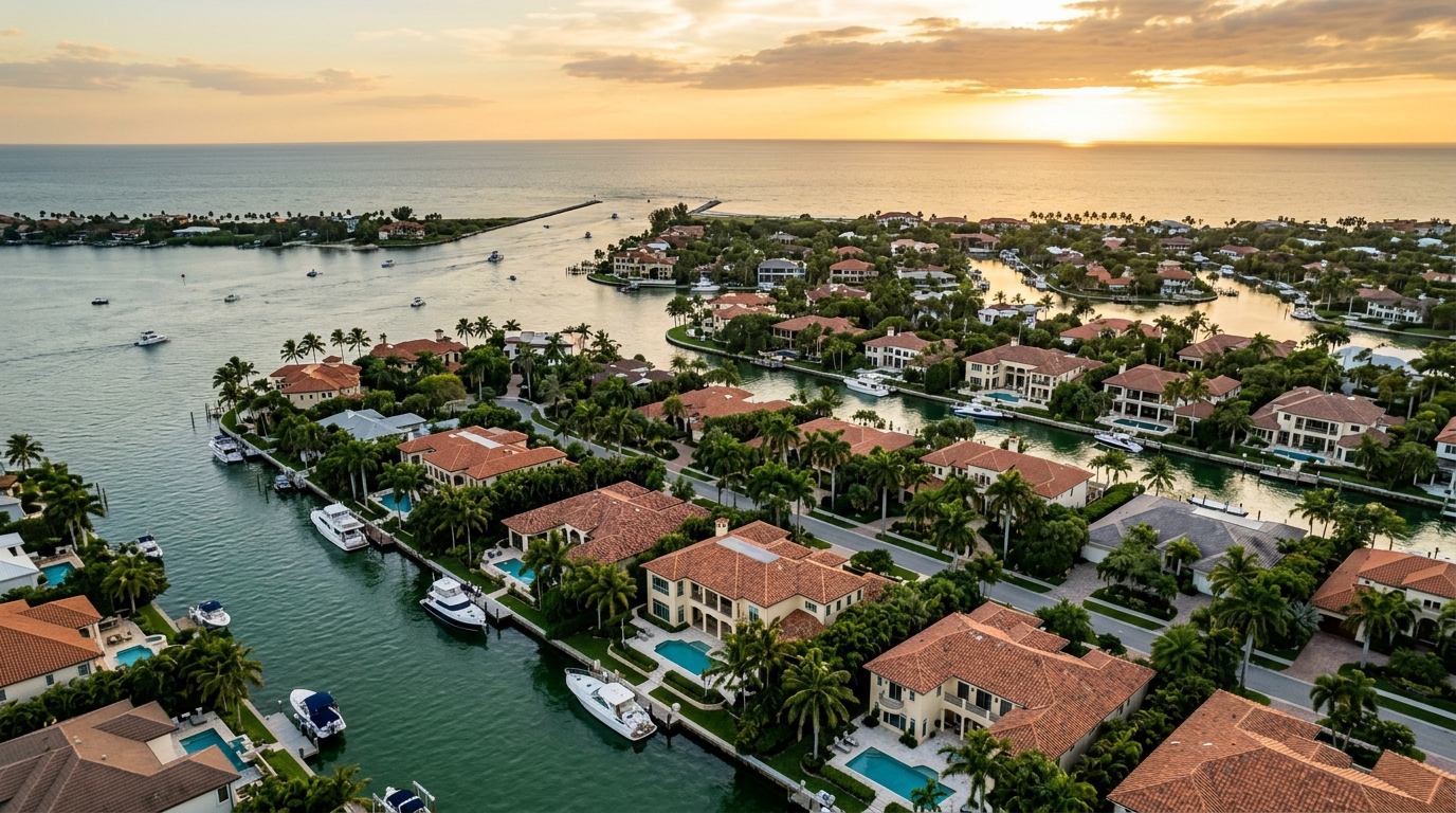 Port Royal Naples luxury estate homes for sale — Mediterranean revival on deep-water canal