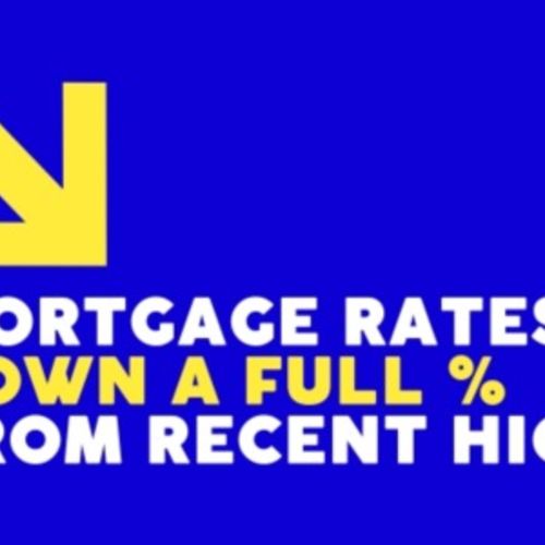 Mortgage Rates Down a Full Point from Recent High