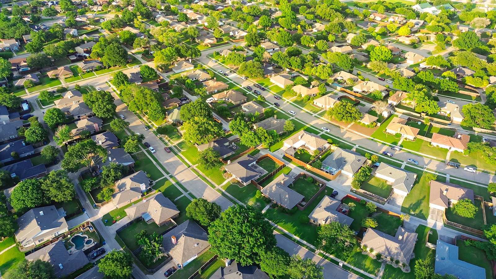 Parallel,Residential,Streets,With,Back,Alleys,And,Row,Of,Single-family