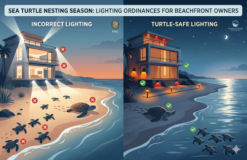Sea Turtle Nesting Season: A Guide to Lighting Ordinances for Beachfront Owners