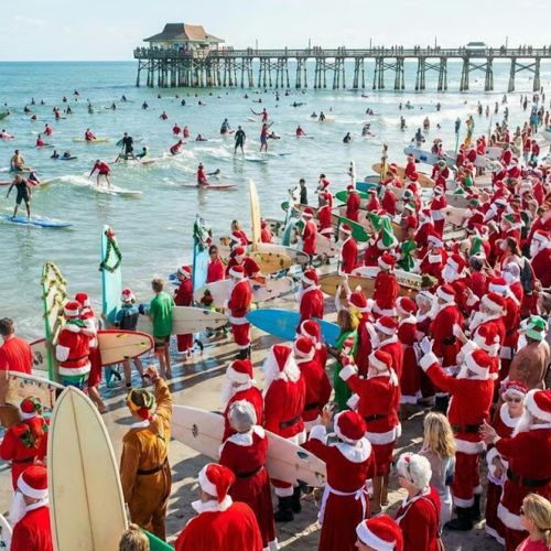 Surfing Santas and Boat Parades