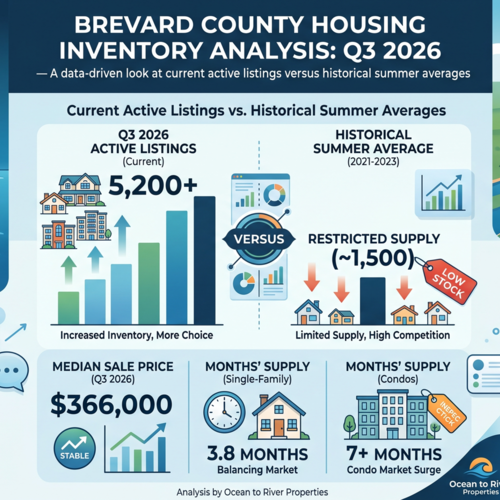 Q3 2026 Brevard County Housing Inventory Analysis: A Data-Driven Look at Active Listings vs. Historical Summer Averages