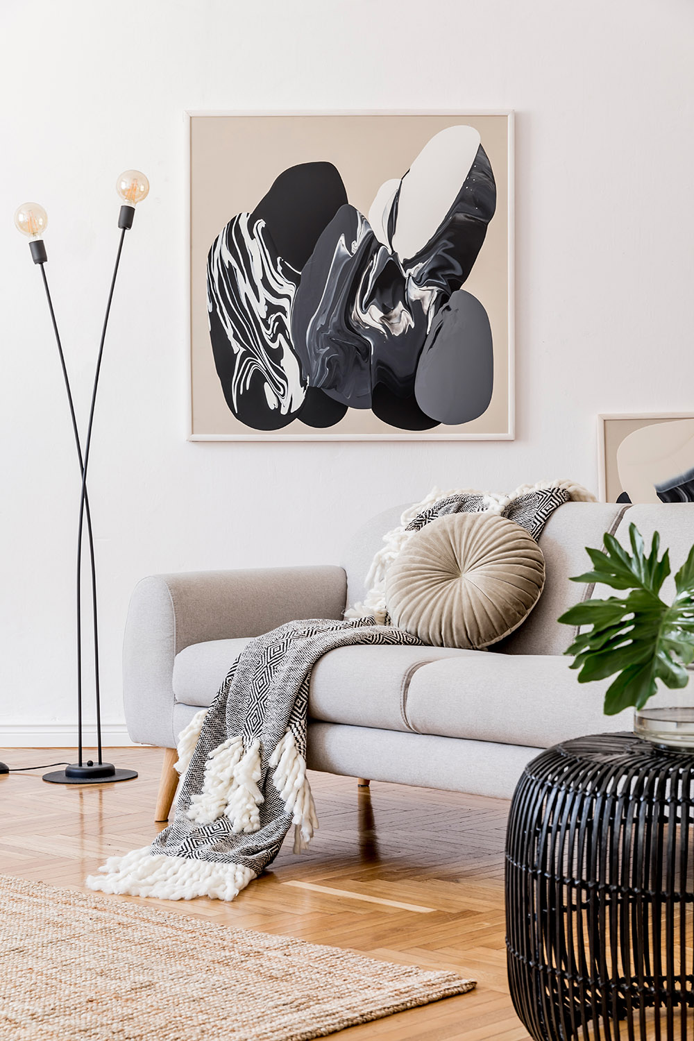 Stylish,And,Design,Home,Interior,Of,Living,Room,With,Gray