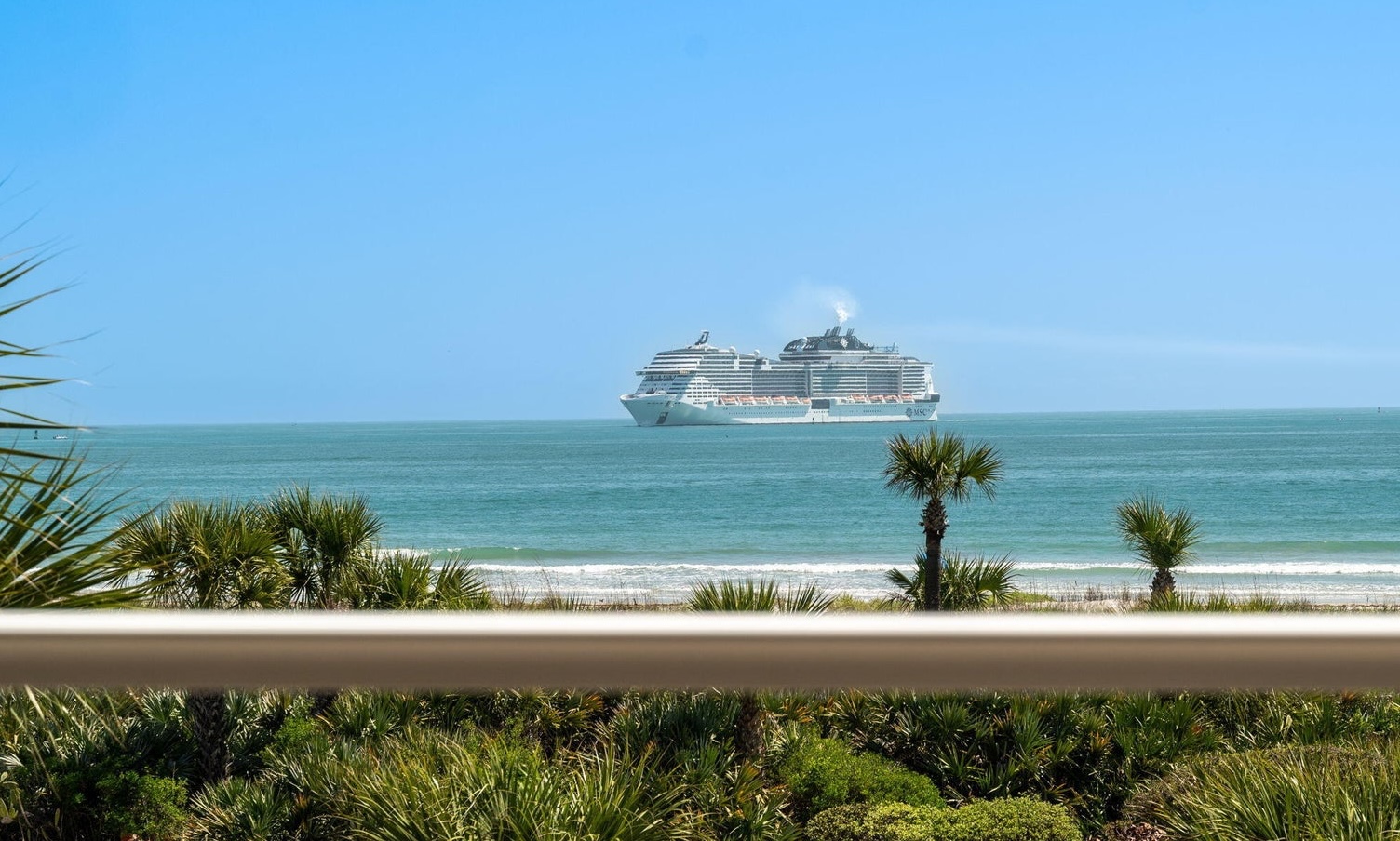 Shorewood condo community cruise ship view in Cape Canaveral