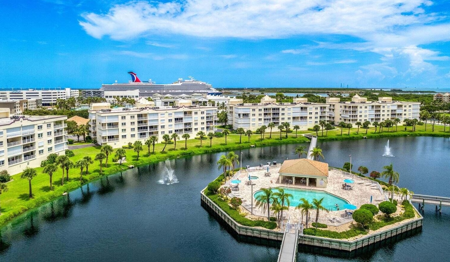 Solana Lake Cape Canaveral cruise ship view Bobby Freeman