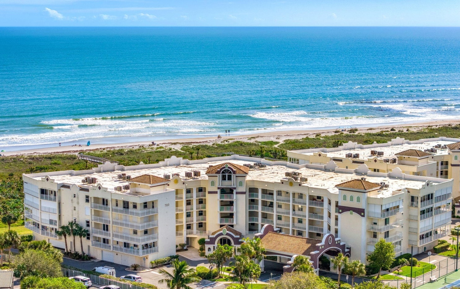 Solana Shores Cape Canaveral oceanfront condo aerial ocean view Bobby Freeman