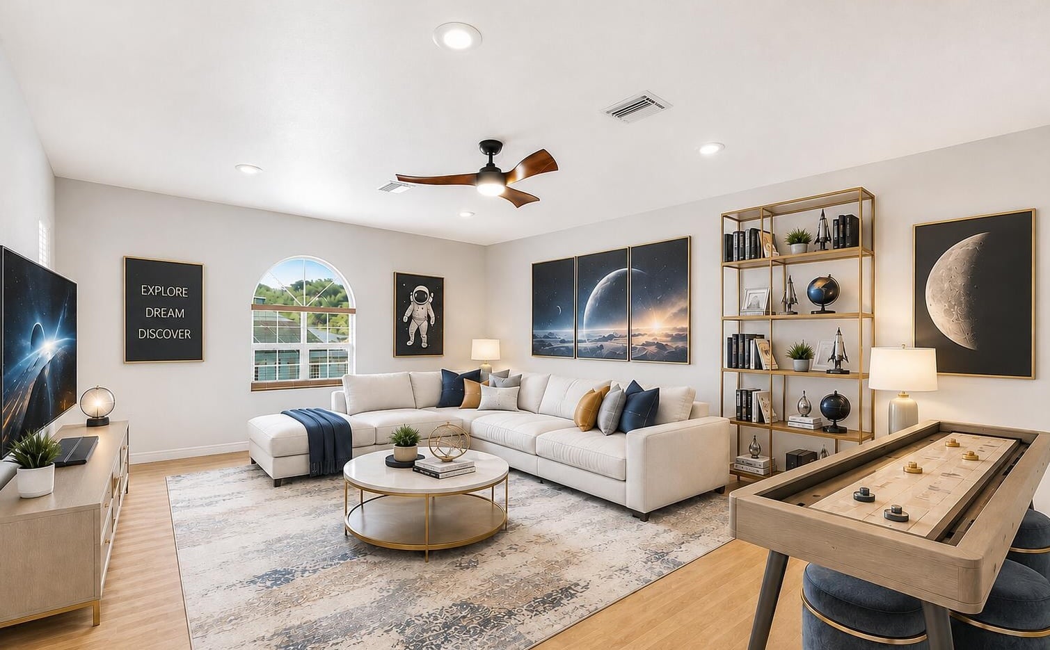 Upstairs bonus room and flexible living space at 3130 Southern Oaks Drive Merritt Island Florida