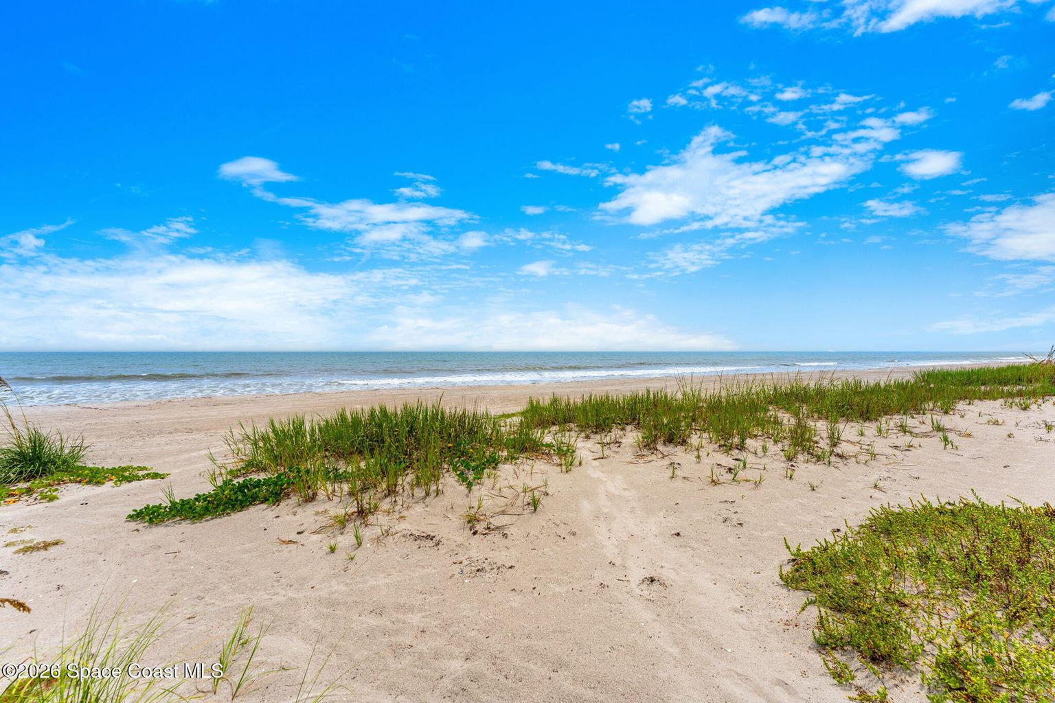 Beach directly outside Wavecrest condominium on South Atlantic Avenue Cocoa Beach