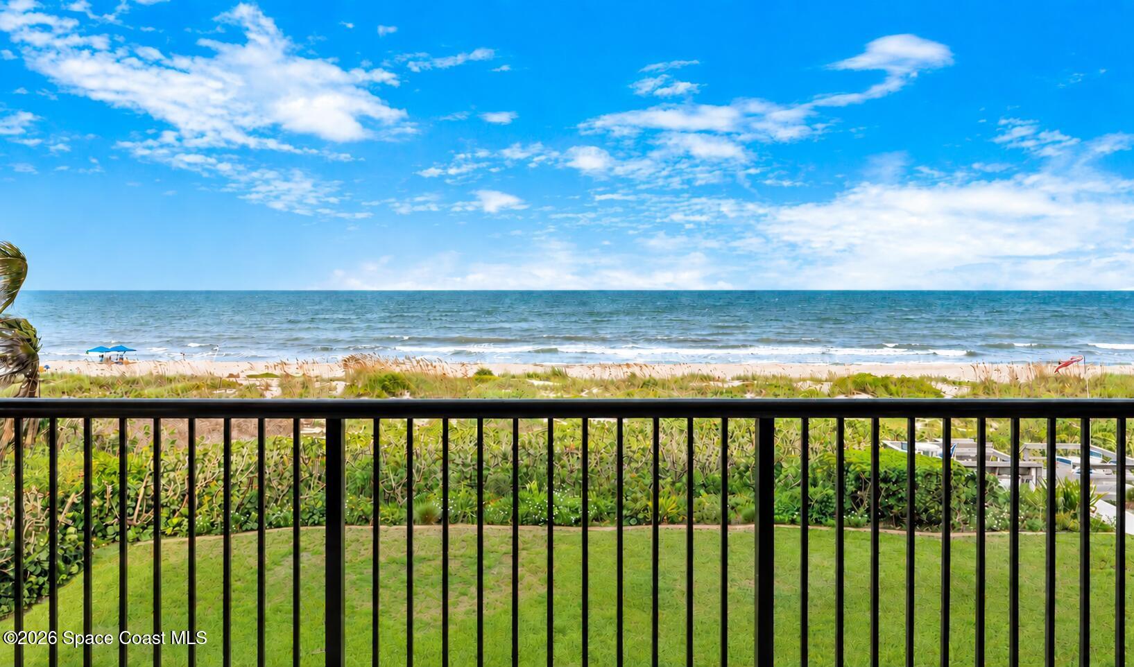 Direct Atlantic Ocean view from 1835 S Atlantic Ave 301 Wavecrest Cocoa Beach