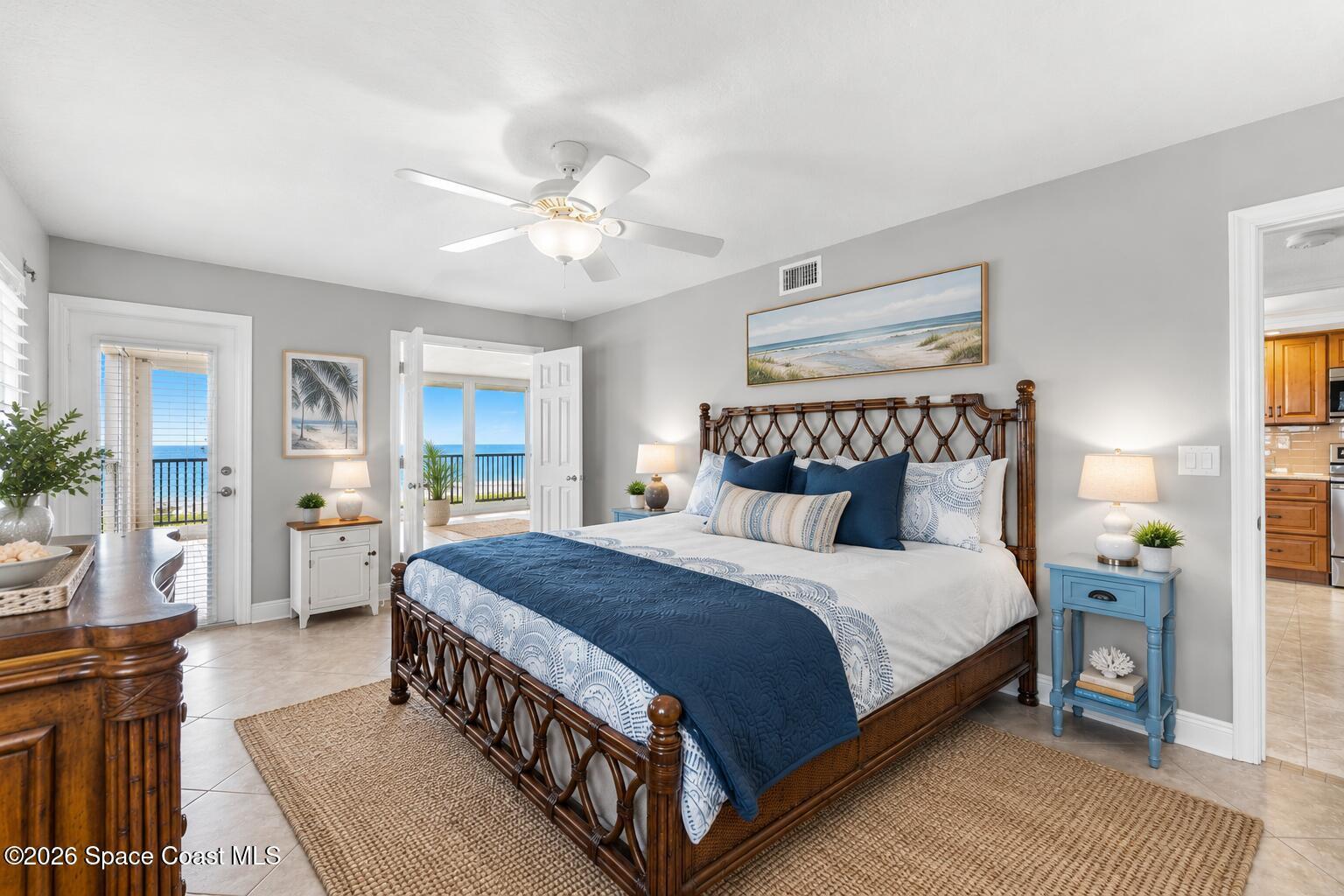 Primary bedroom at 1835 S Atlantic Ave 301 Cocoa Beach