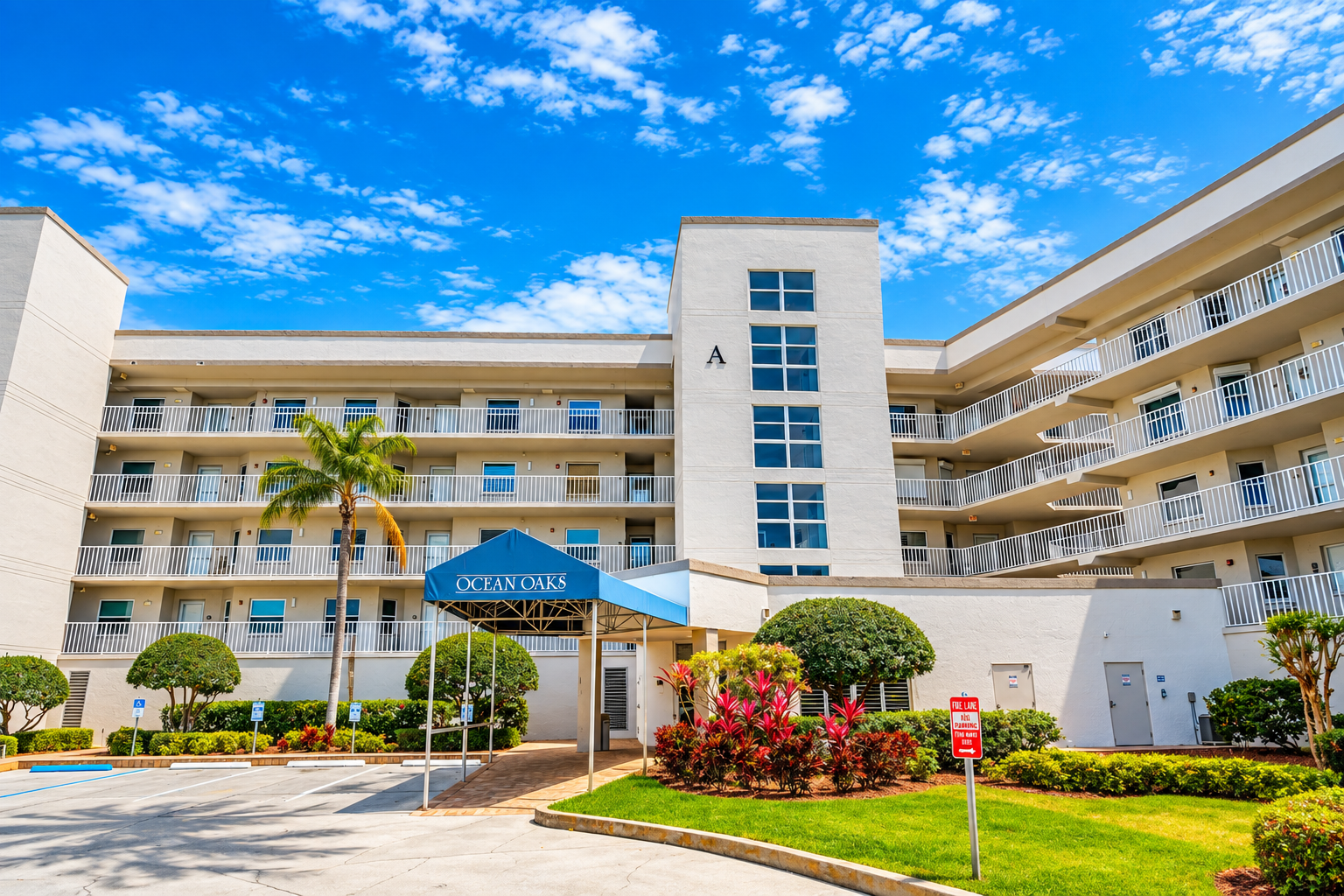 Ocean Oaks condominium at 8700 Ridgewood Avenue Cape Canaveral Florida