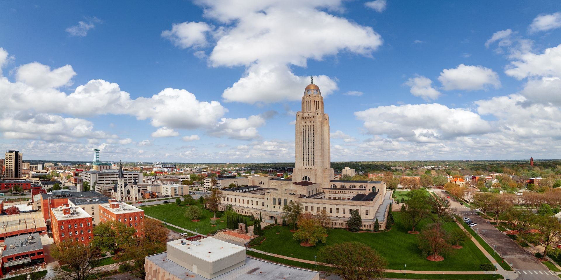 Nebraska State Capitol in downtown Lincoln
