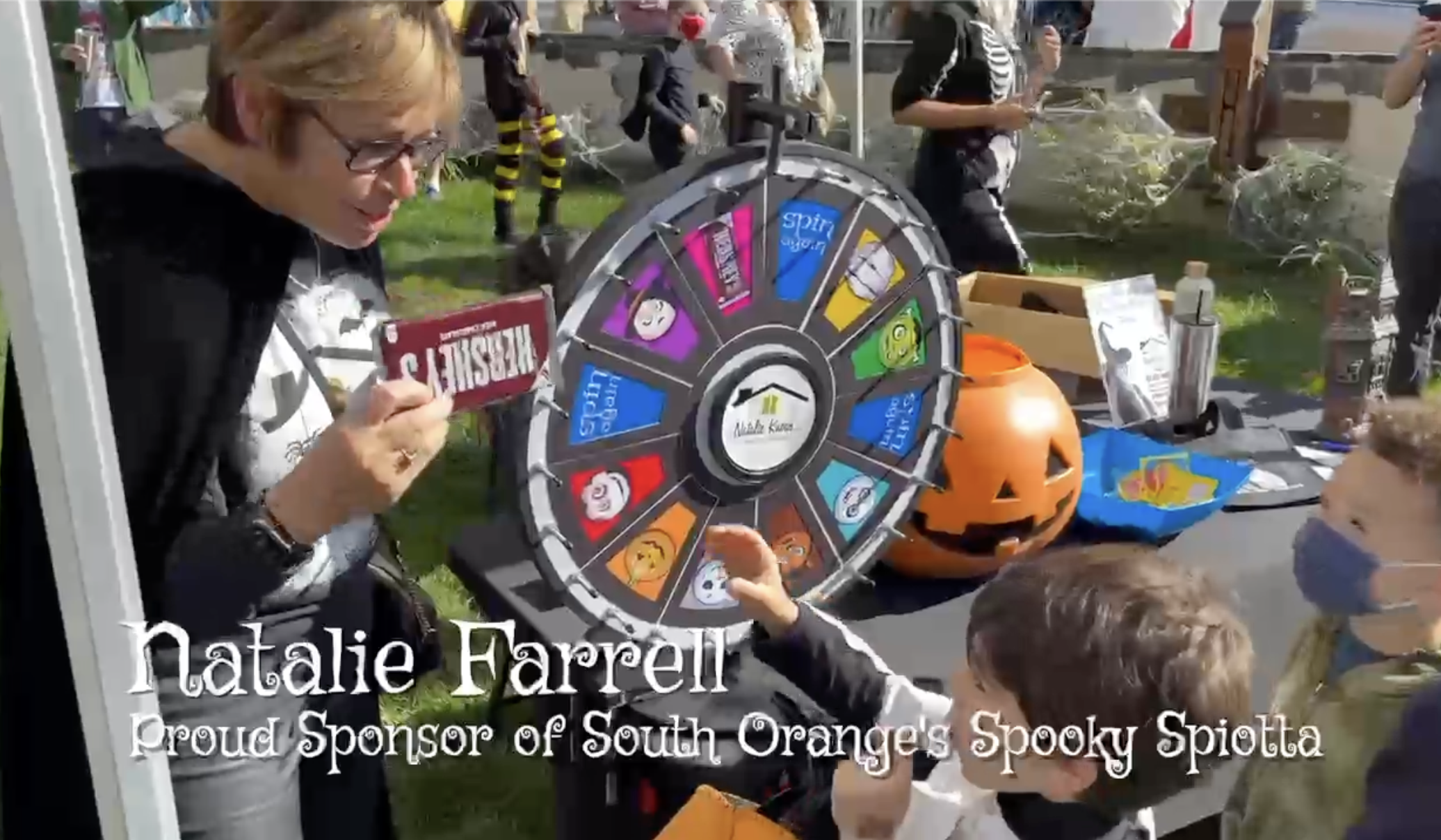 Prize wheel at Natalie's Spooky Spiotta booth
