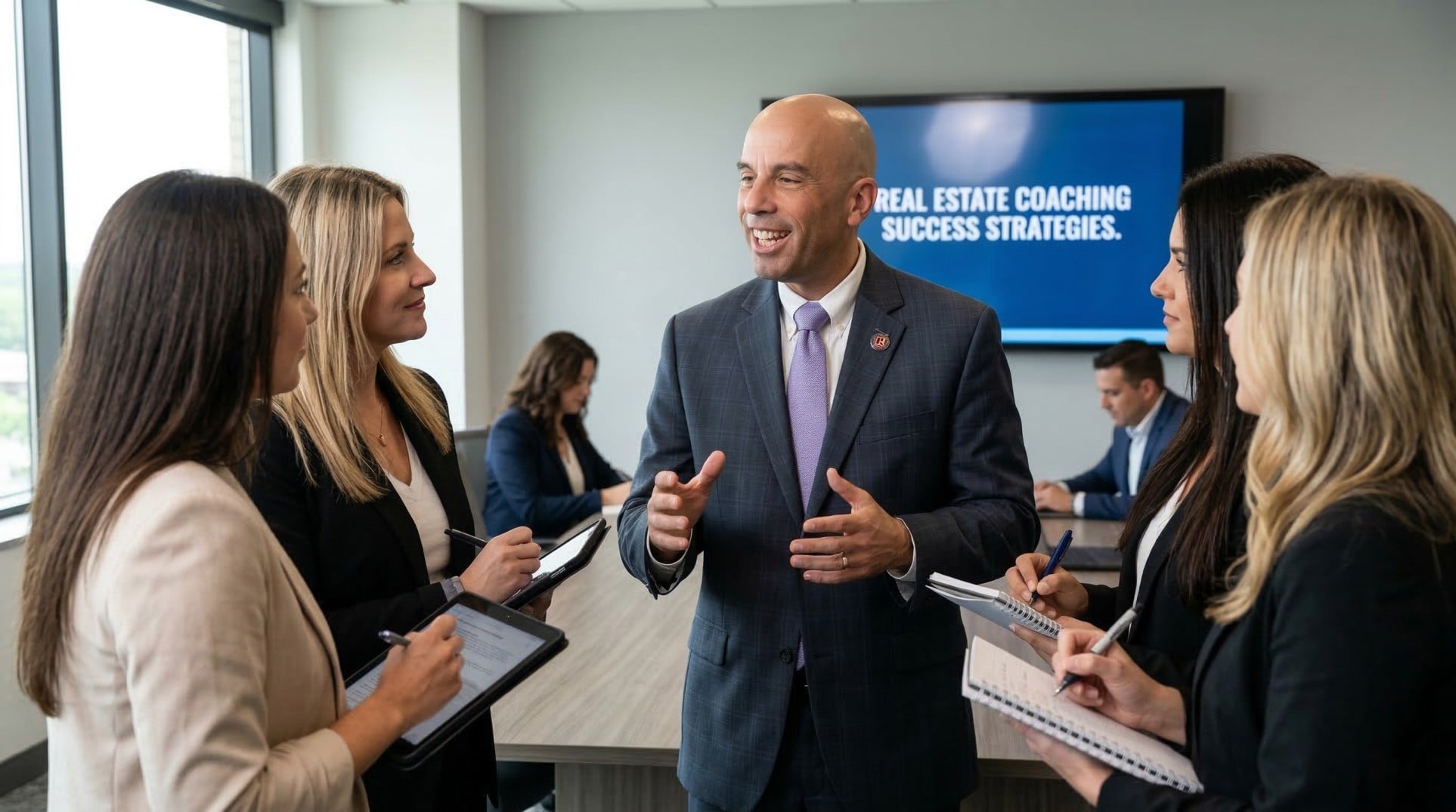 Joe Arnao meeting with a real estate agent in a coaching session about brokerage fit, leverage, and real estate business growth.