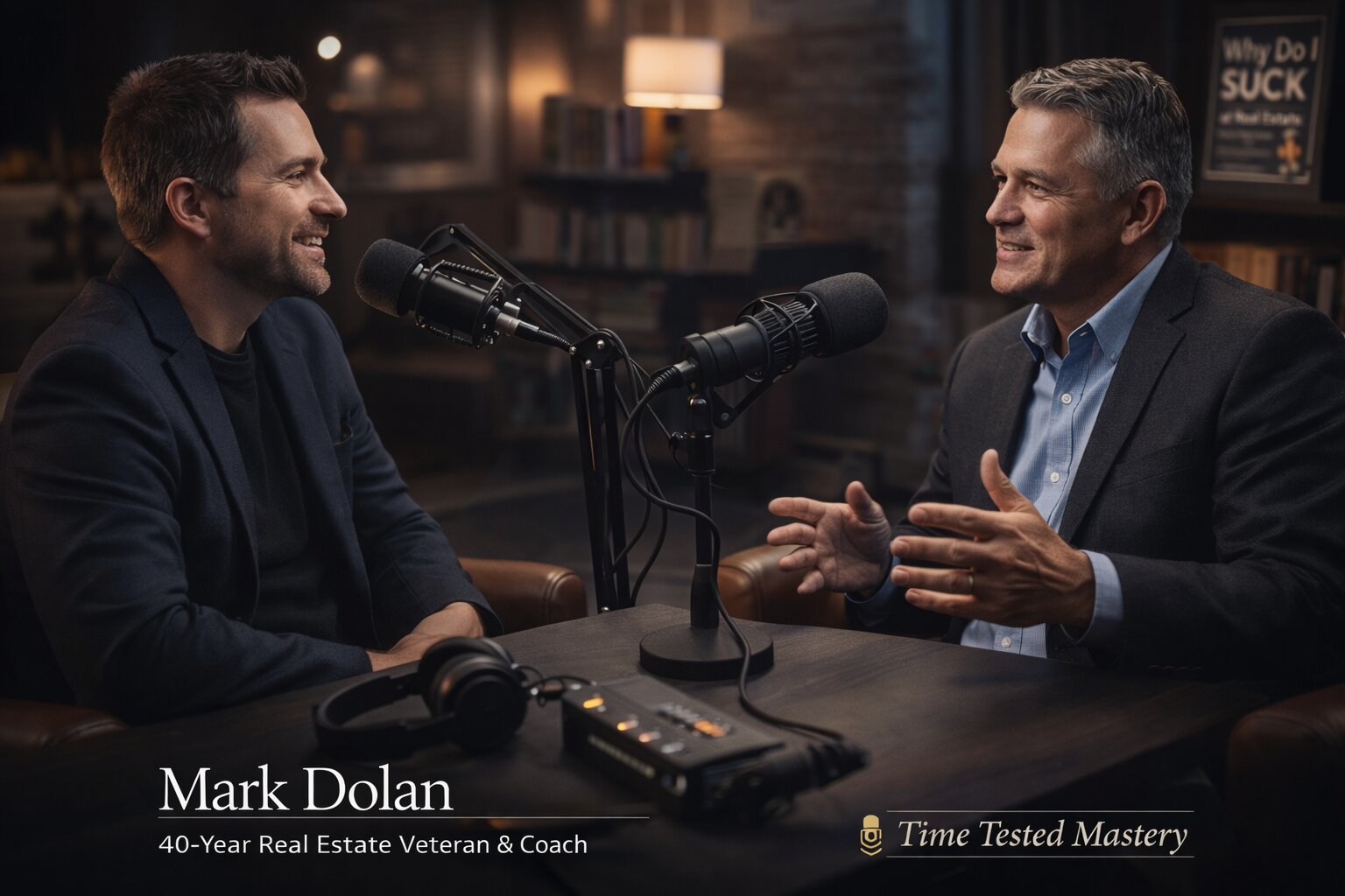 Podcast host Monte Reyment interviews real estate expert Mark Dolan on building a sustainable career through coaching and mentorship.