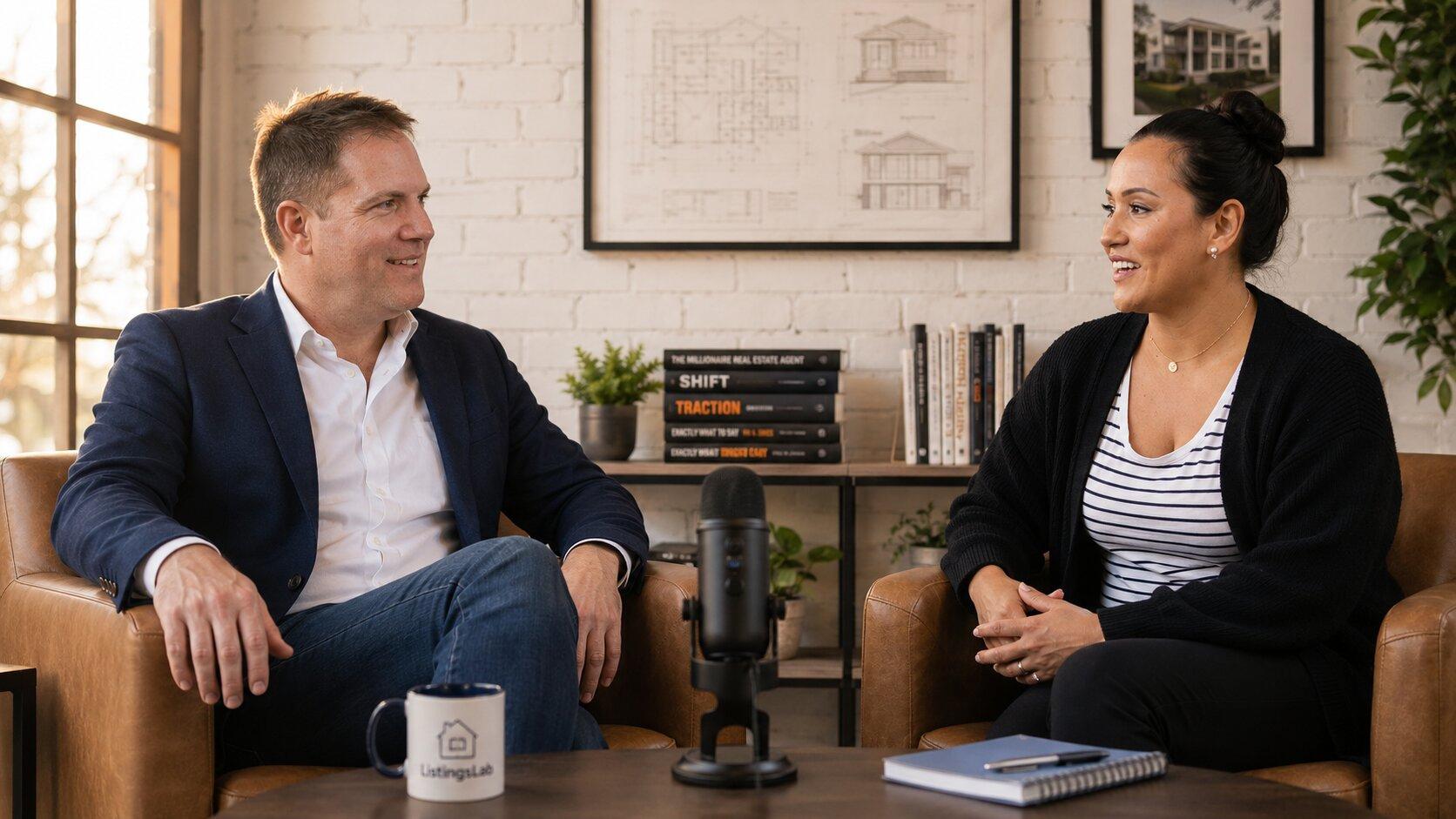 Podcast interview on real estate digital marketing strategy with Jess Lenouvel of The Listings Lab