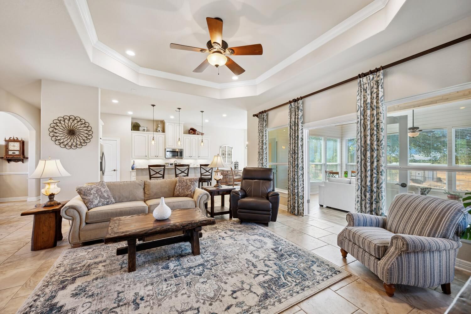 a home living room with a natural light