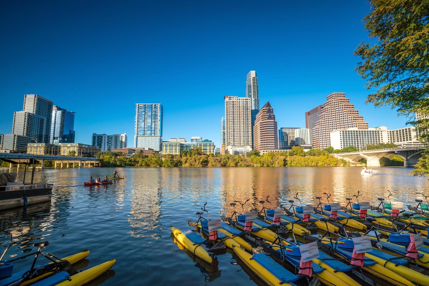 Downtown Skyline of Austin, Texas in USA