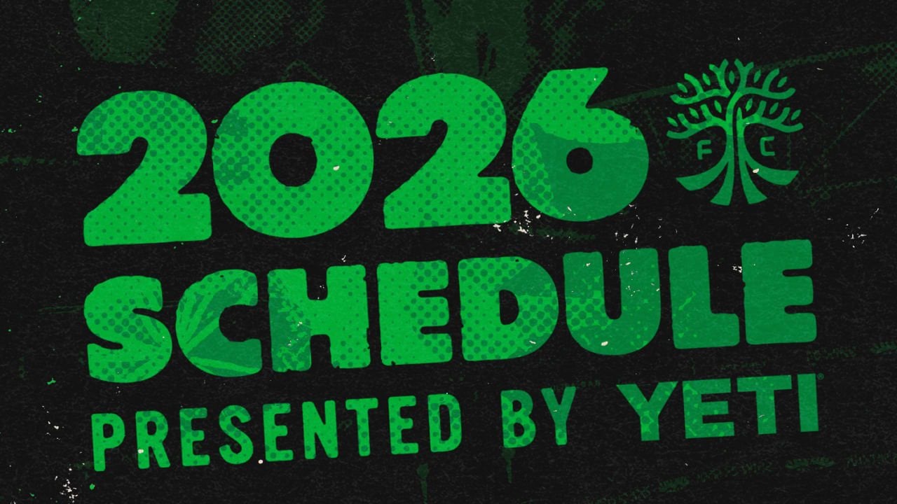 Austin FC 2026 schedule graphic for home matches at Q2 Stadium