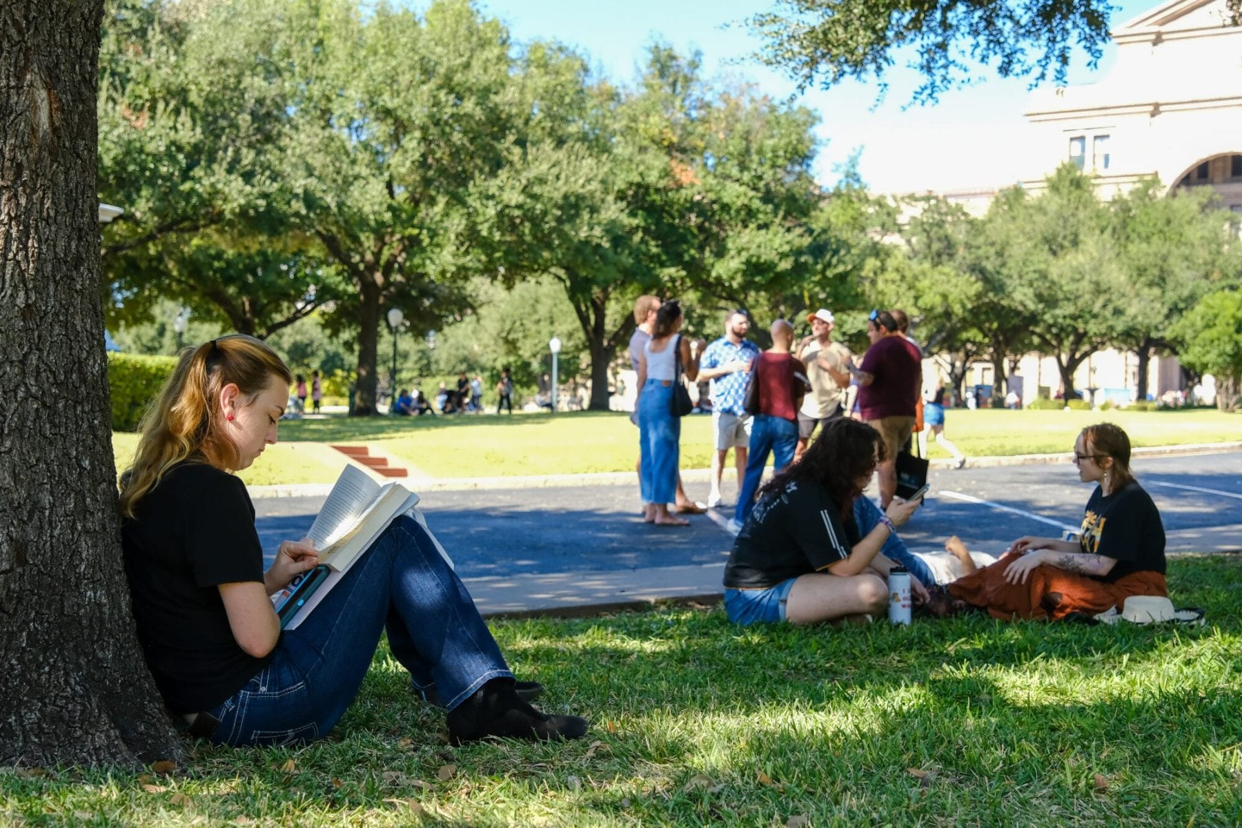 Crowds at the Texas Book Festival near the Texas State Capitol in Austin