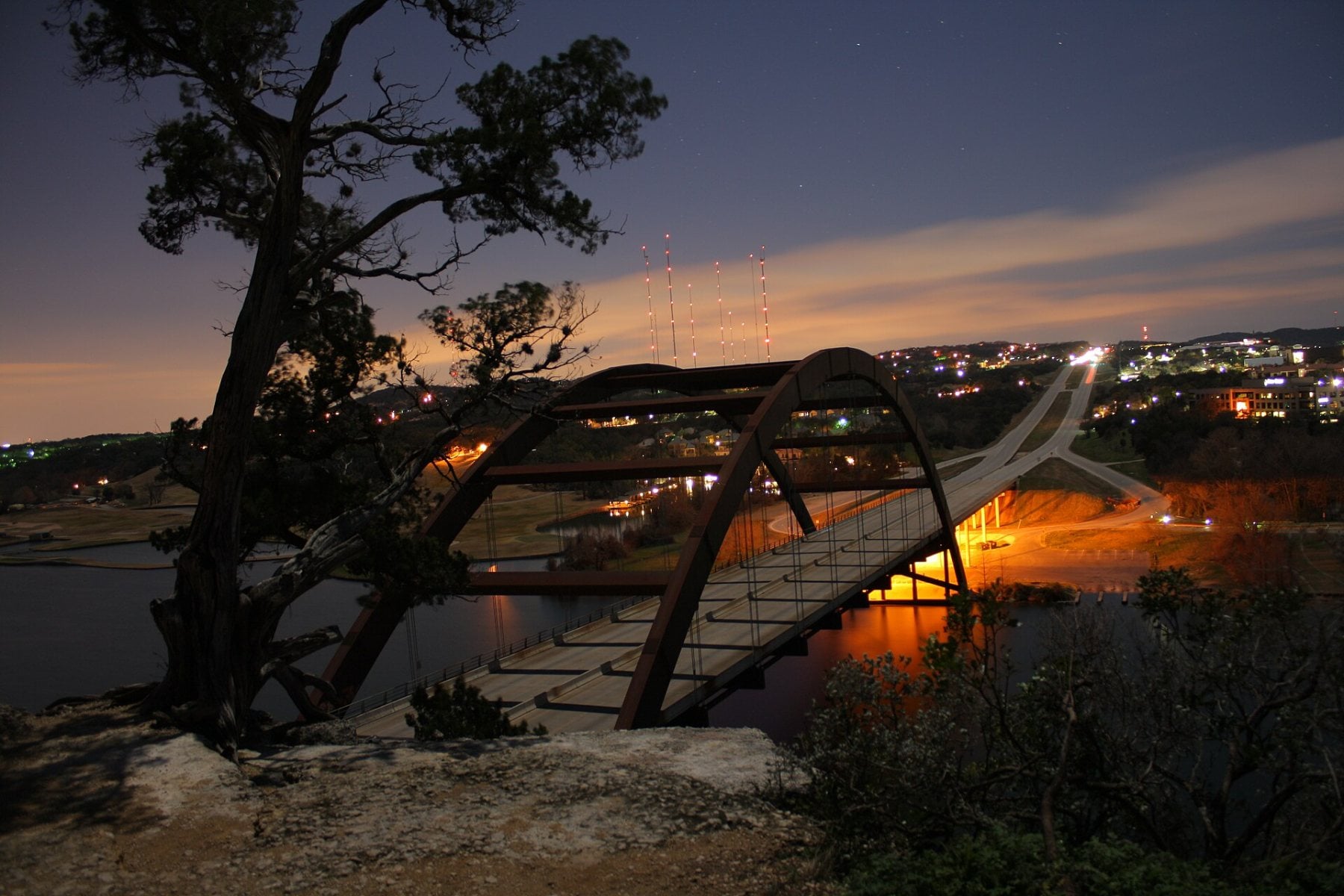 Pennybacker Bridge on Loop 360 near Westlake in Austin, Texas