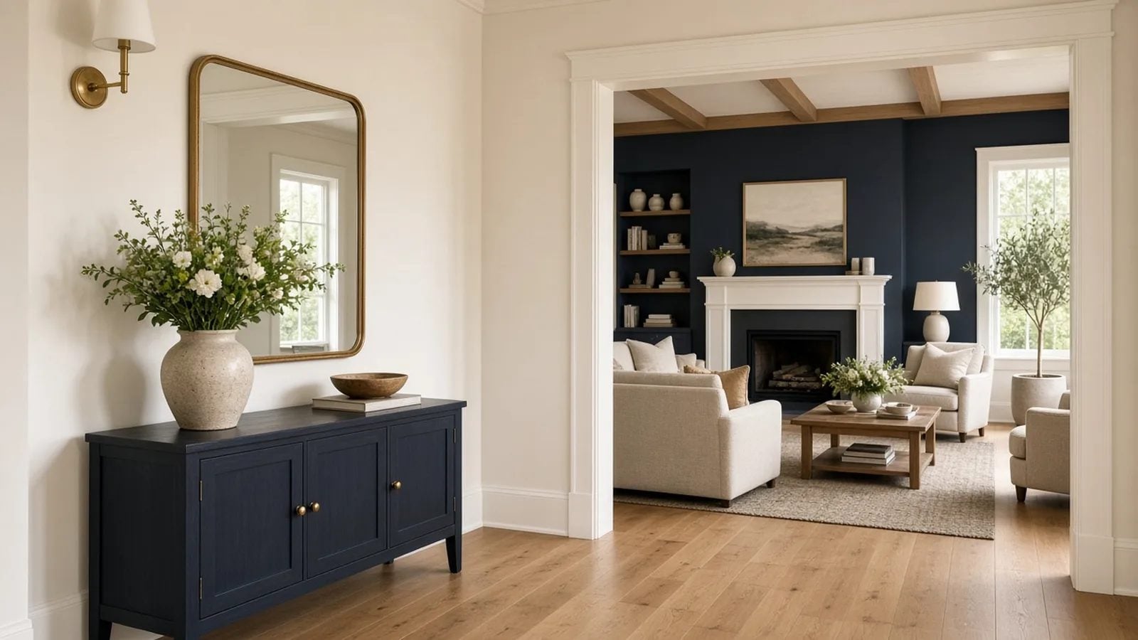 Professionally prepared Austin TX home entry and staged living room, Byrne Real Estate Group client experience