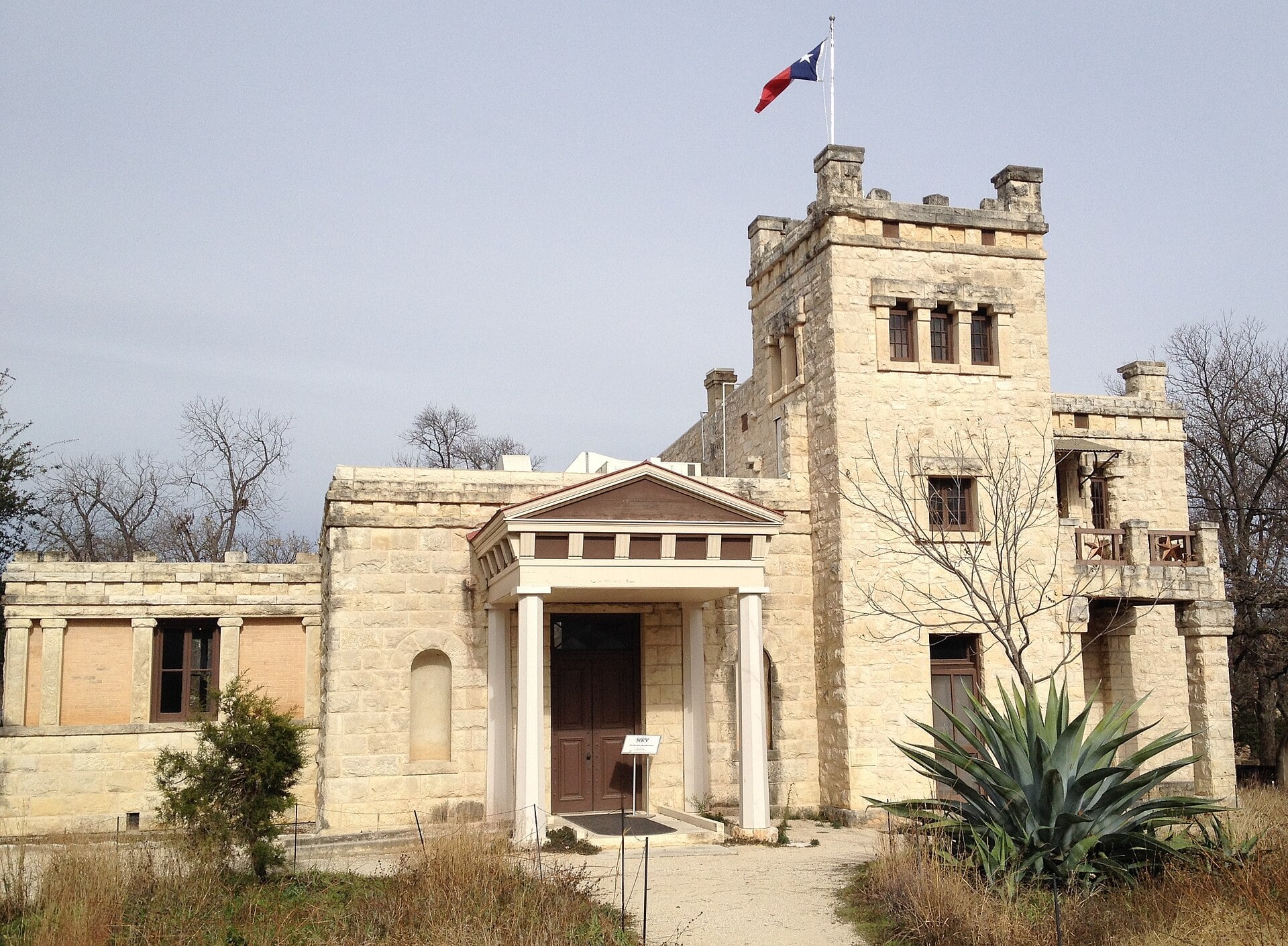 Limestone Elisabet Ney Museum building in the Hyde Park neighborhood of Austin, TX