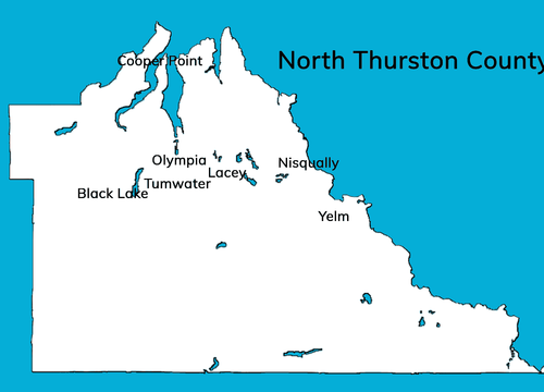 North Thurston County cities map