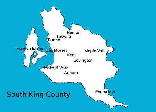 South King County cities map