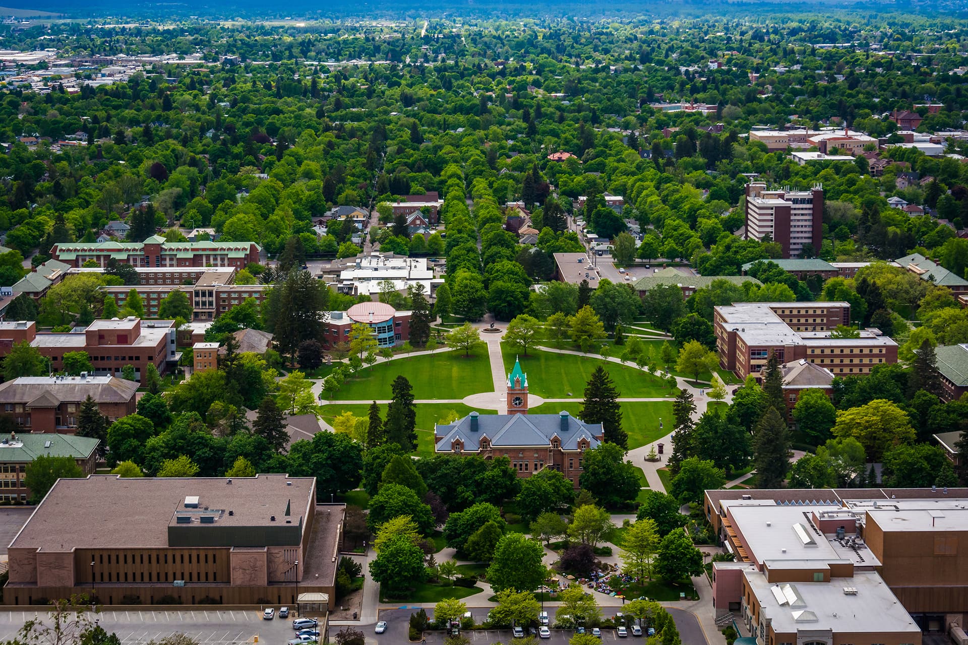 View of University of Montana from Mount Sentinel, in Missoula, Montana (1)