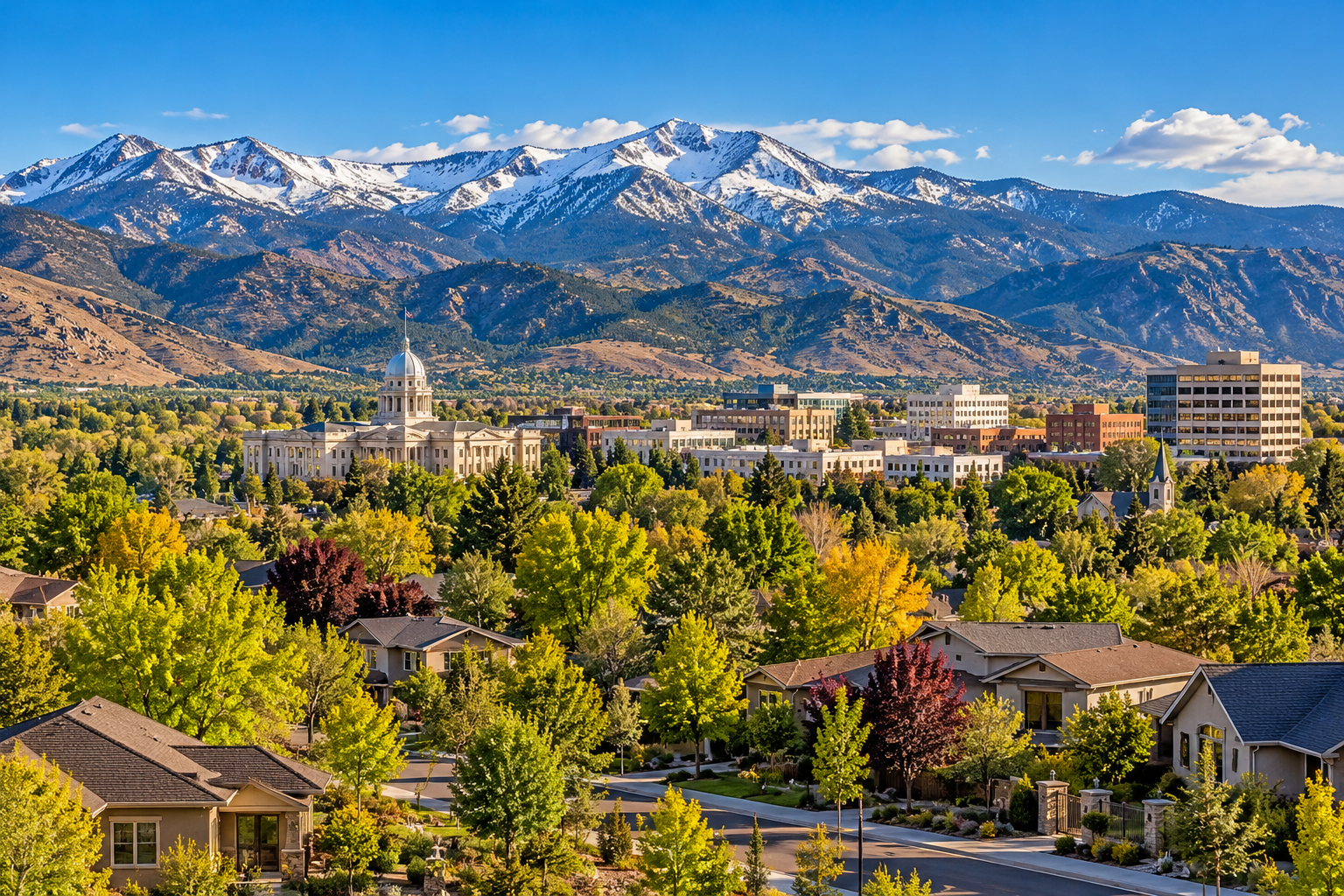 Carson City Beneath the Sierra Nevada