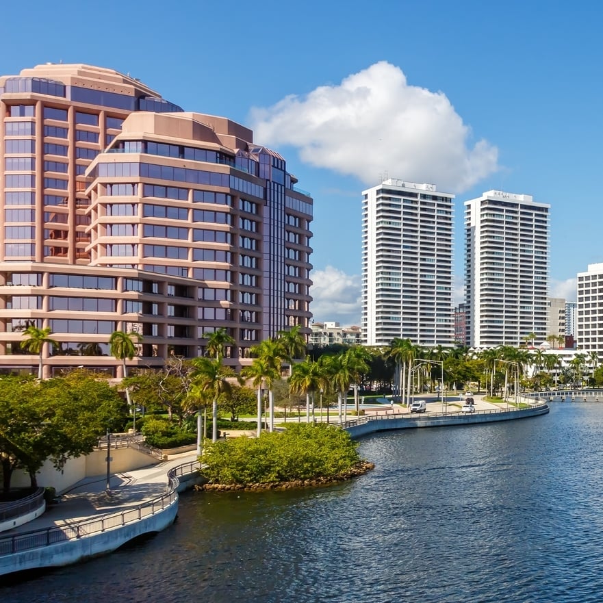 Skyline,With,Water,Travel,In,West,Palm,Beach,,Usa - Benjamin Rainey-Wright LLC