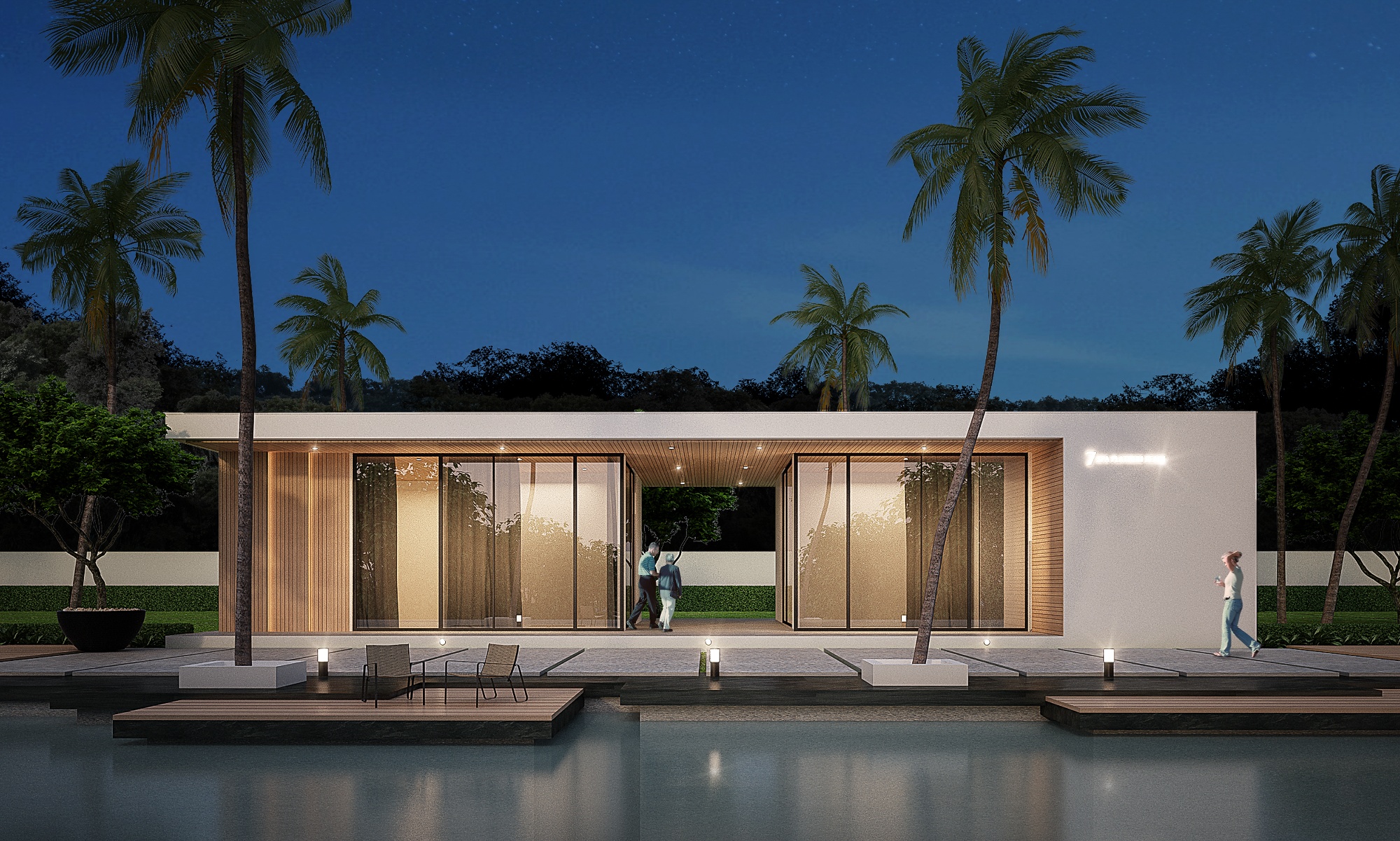 modern architecture 3D render