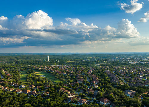 Explore Aerial Views of Lakeway Neighborhoods and Nature Around